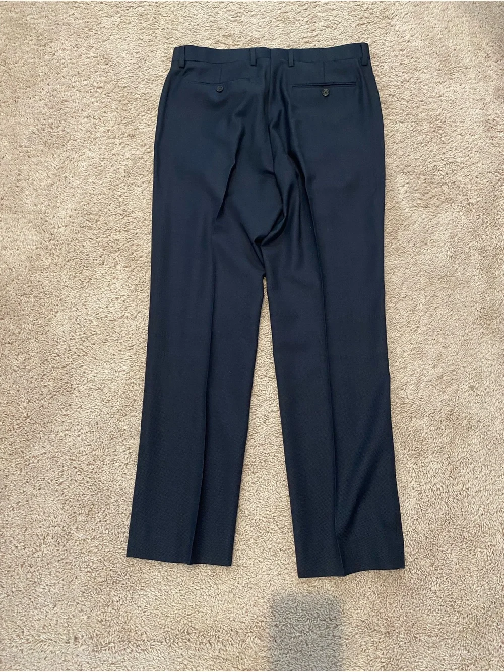 Banana Republic Men's Suit- Marzotto Super 110 Navy Birdseye 40R, 32x32
